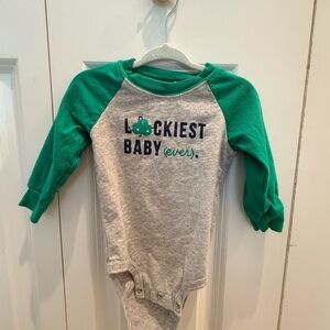 Carter's st Patrick’s day  Baby Onesie 12mo